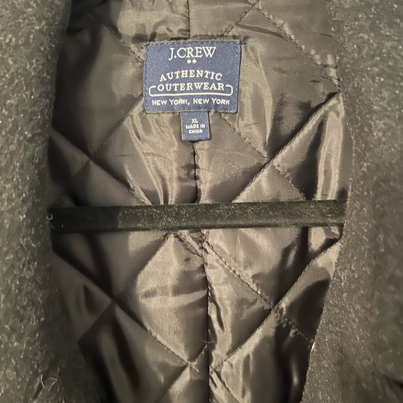 J Crew Pea Coat size XL   Dark grey  never worn - Picture 6 of 7